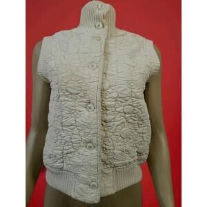 Gina Mantelli For OtreerrE Made in Italy Ivory/Beige Size 6 Women's vest